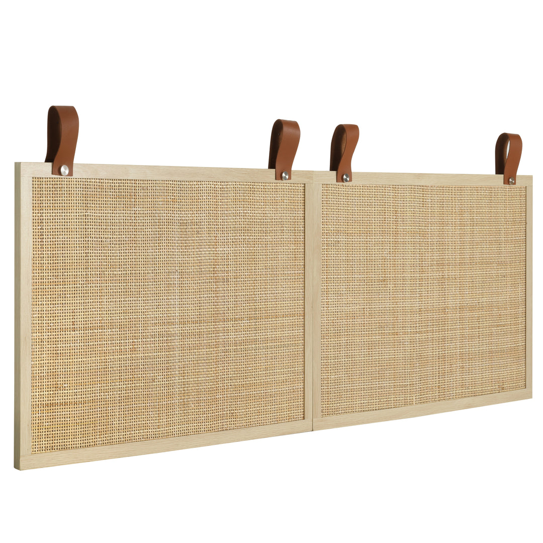 Short double decorative panel,Head board,Natural Rattan, for Bedroom, Living Room,Hallway