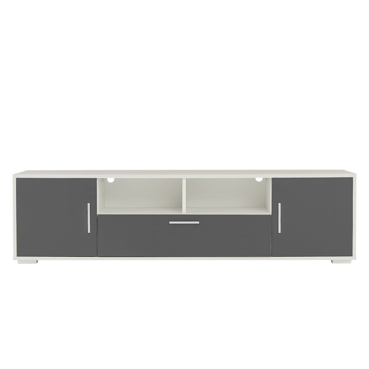 FashionTV stand,TV Cabinet,entertainment center TV station,TV console,console with LED light belt, light belt can be remote control,with cabinets,open cells,for the living room,bedroom,white+dark gray