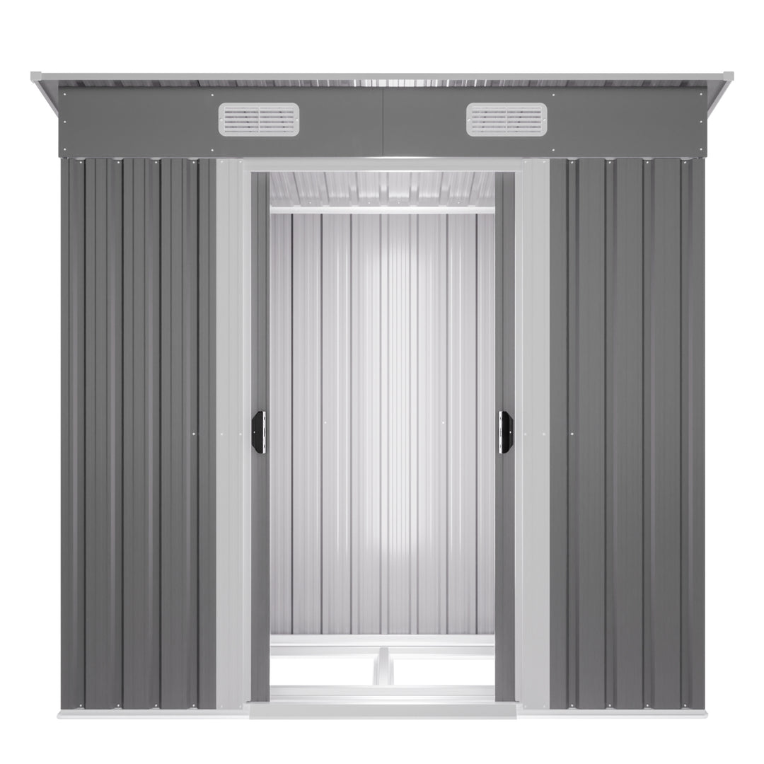 6'x4' Outdoor Metal Storage Shed for Garden Tools Lockable Door