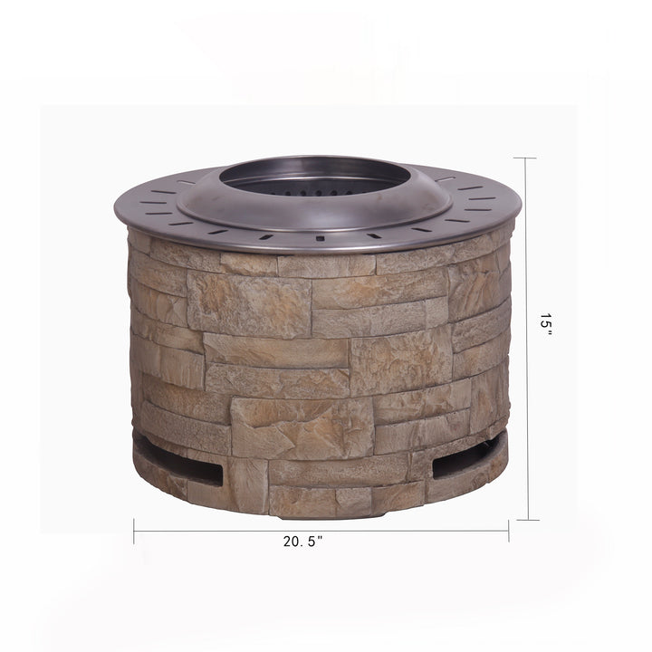 Stackstone Look Smokeless Firepit With Wood Pellet/Twig/Wood As The Fuel