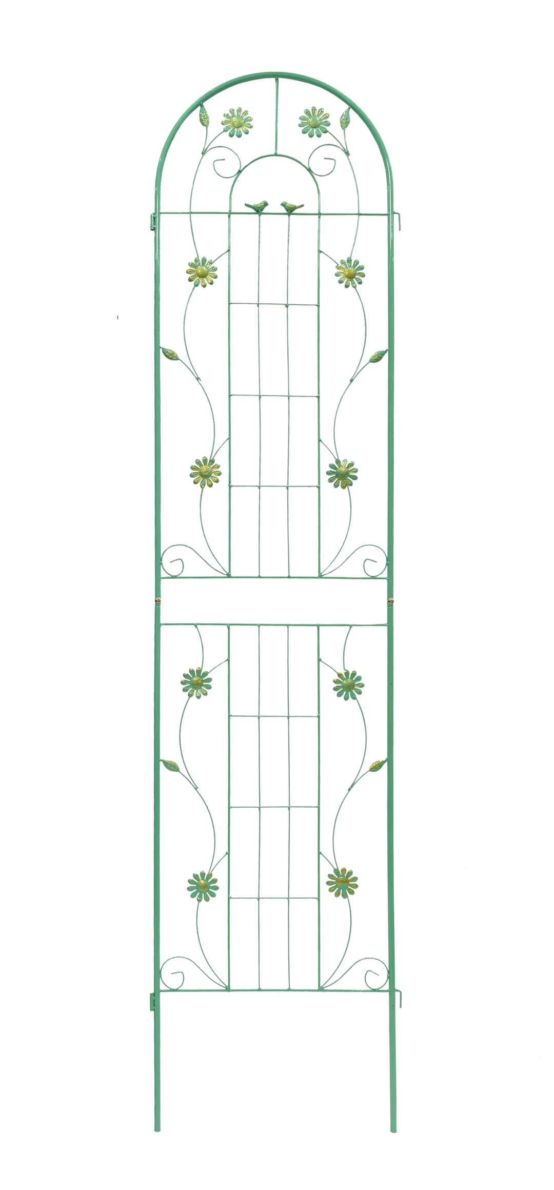 2 Pack Metal Garden Trellis 86.7" x 19.7" Rustproof Trellis for Climbing Plants Outdoor Flower Support Green