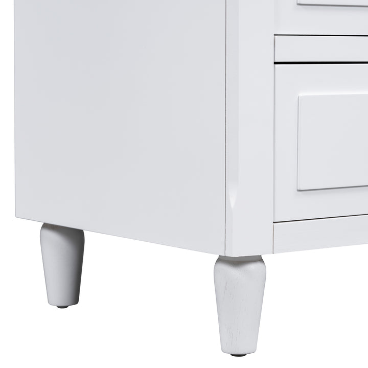 U_STYLE 3-Drawer Nightstand Storage Wood Cabinet (As Same As WF297663AAK)