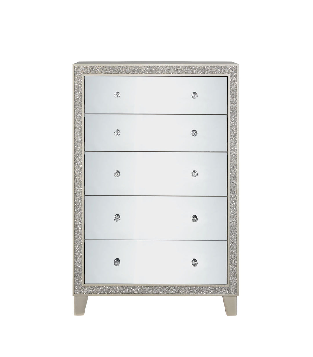 ACME Sliverfluff Chest, Mirrored & Champagne Finish BD00247