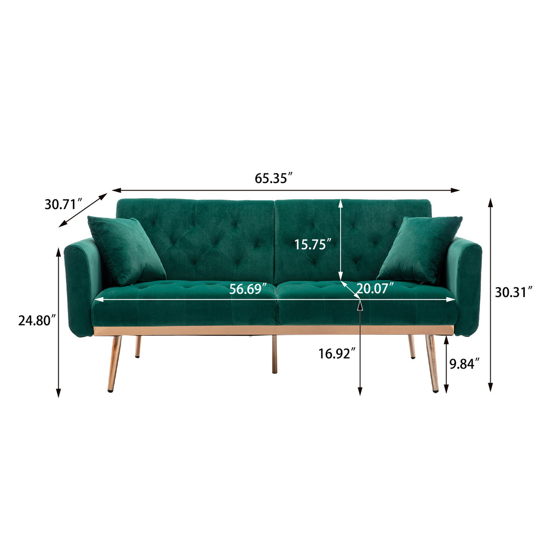 COOLMORE  Velvet  Sofa , Accent sofa .loveseat sofa with metal  feet