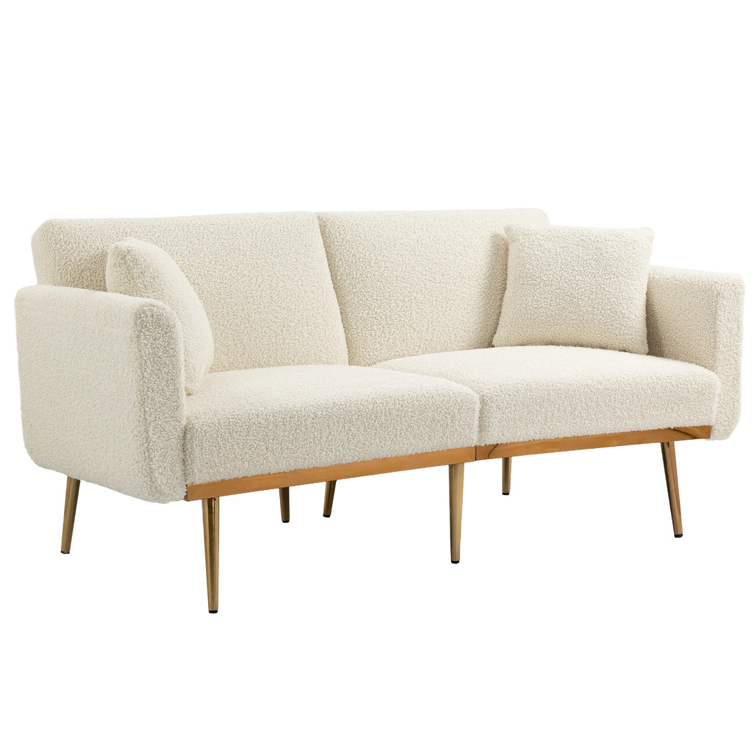 COOLMORE  Velvet  Sofa , Accent sofa .loveseat sofa with metal  feet