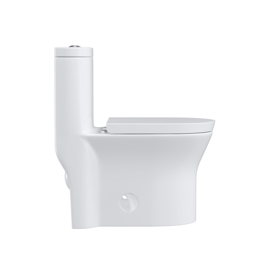 One Piece 1.1GPF/1.6 GPF Dual Flush Elongated Toilet