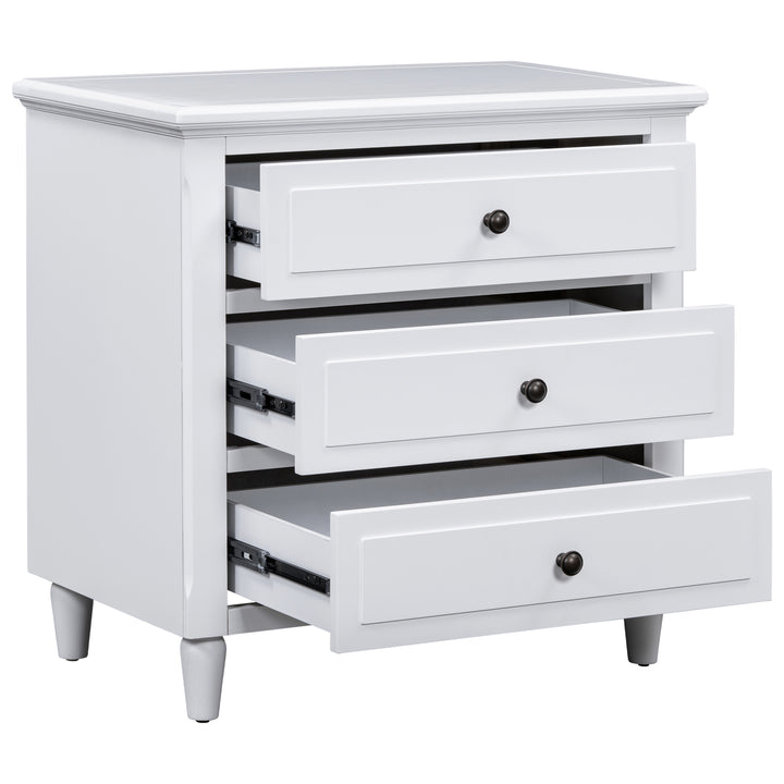 U_STYLE 3-Drawer Nightstand Storage Wood Cabinet (As Same As WF297663AAK)