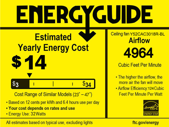 Farmhouse Industrial 52-inch Ceiling Fan (Optional Remote&2 Color Option Blades)  or Bedroom, Living Room, Dining Room