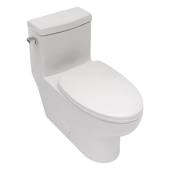 Ceramic One Piece Toilet,Single Flush with Soft Clsoing Seat