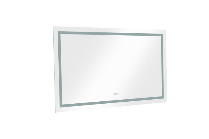 60 in. W x 36 in. H Frameless LED Single Bathroom Vanity Mirror in Polished Crystal  Bathroom Vanity LED Mirror with 3 Color Lights Mirror for Bathroom Wall 60 Inch Smart Lighted Vanity Mirrors Dimm