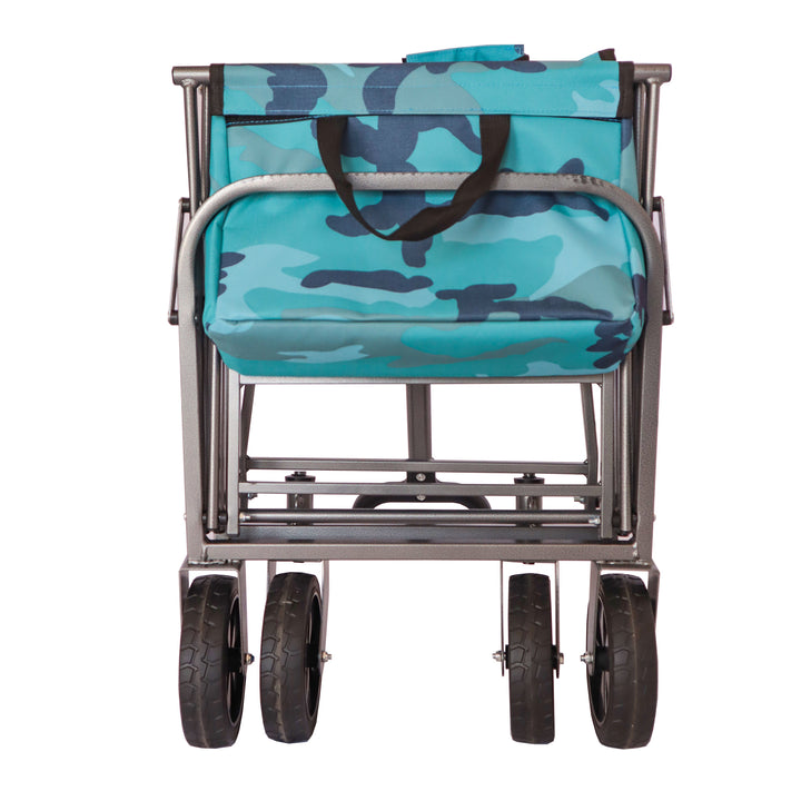 Outdoor Garden Multipurpose Micro Collapsible Beach Trolley Cart Camping Folding Wagon