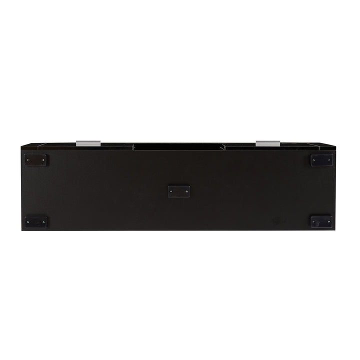 Black morden TV Stand with LED Lights,high glossy front TV Cabinet,can be assembled in Lounge Room, Living Room or Bedroom,color:Black