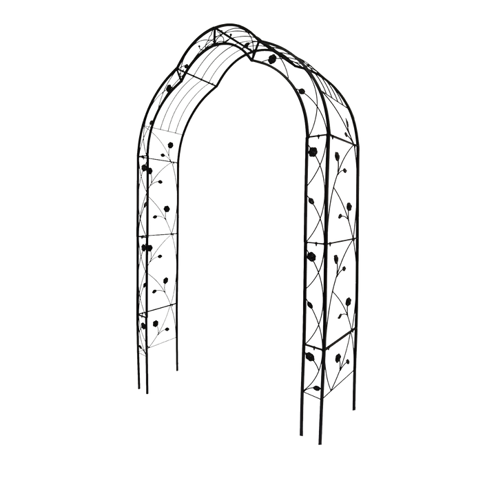 Metal Garden Arch Assemble Freely with 8 Styles Garden Arbor Trellis Climbing Plants Support Rose Arch Black