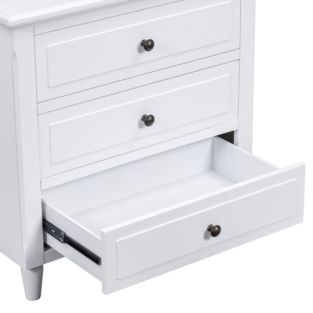 U_STYLE 3-Drawer Nightstand Storage Wood Cabinet (As Same As WF297663AAK)