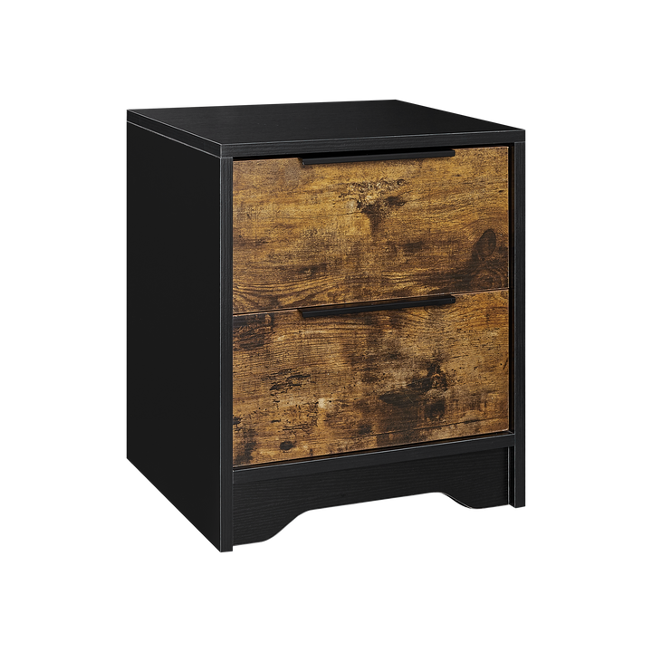 Wooden 2 drawers nightstand