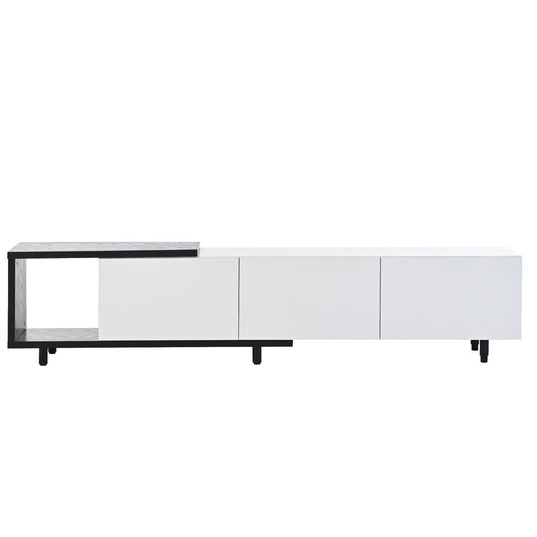 U-Can Modern ,Stylish TV Stand  TV Cabinet for 80+inch TV, White