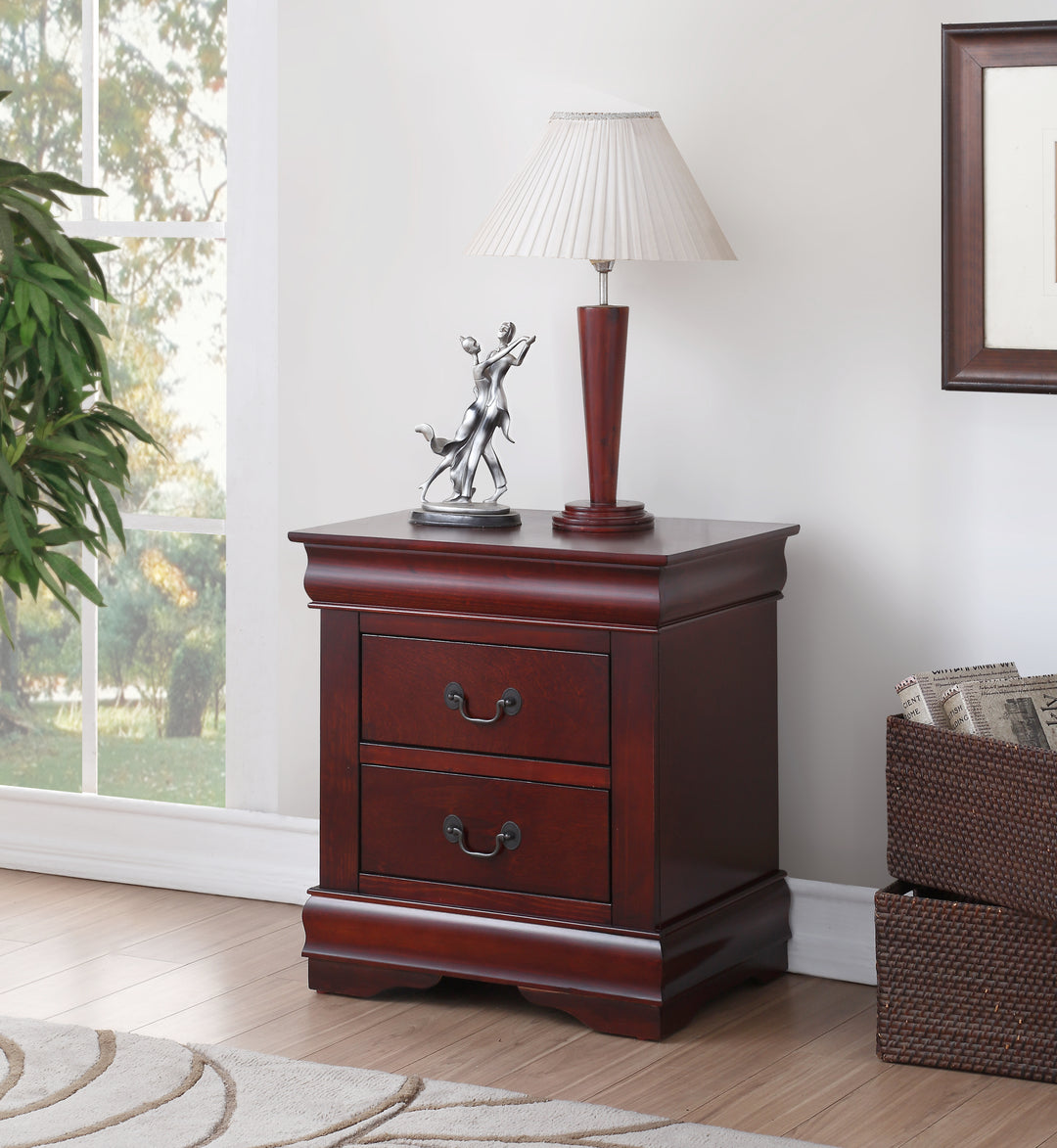 ACME Louis Philippe Nightstand in Cherry 23753