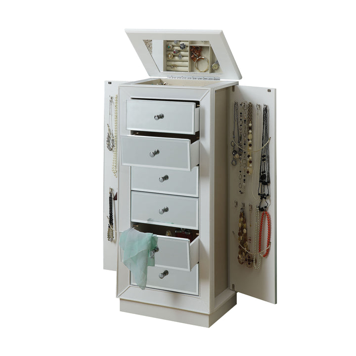 ACME Talor Jewelry Armoire in White 97171