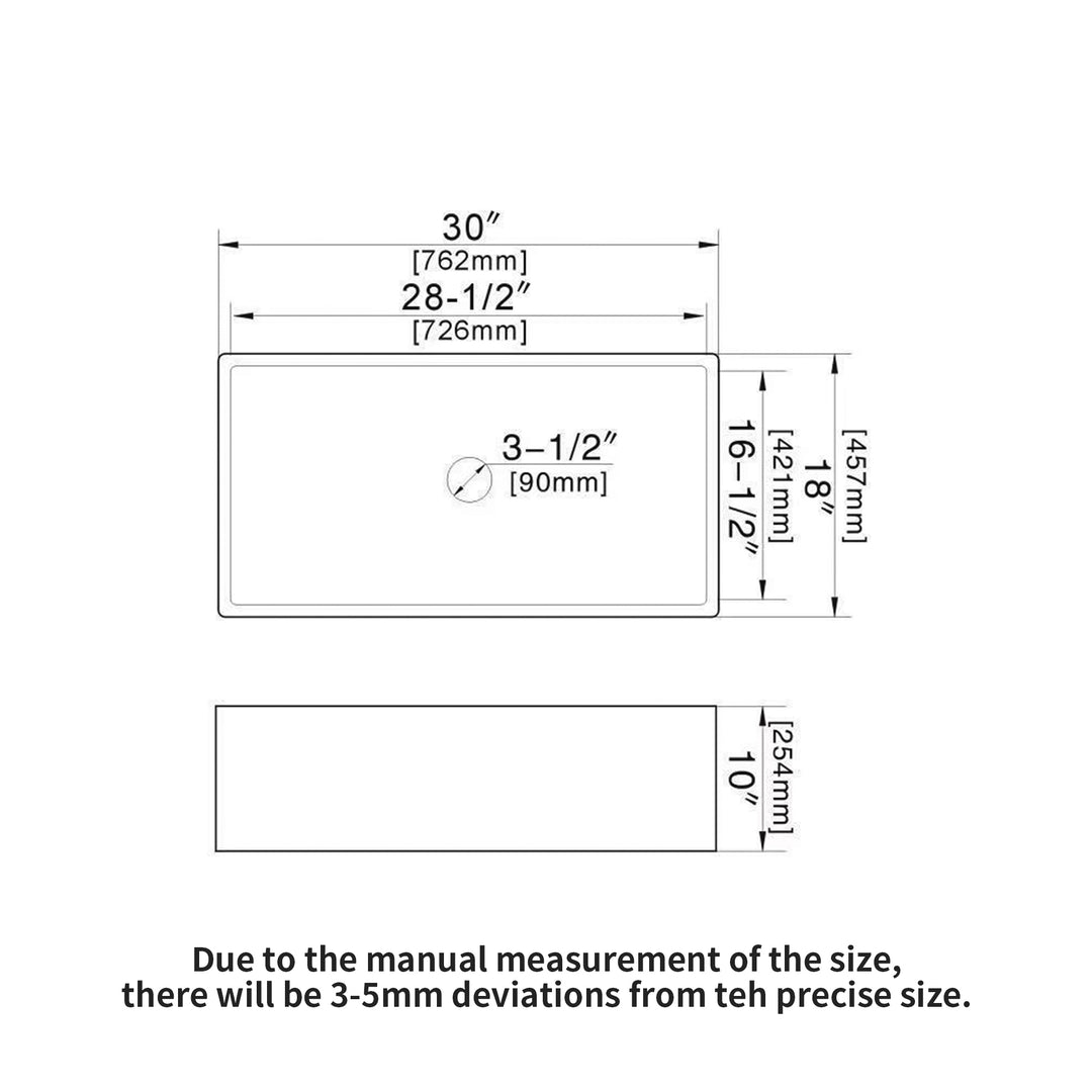 30 White Farmhouse Sink - 30 Inch Kitchen Sink White Undermount Single Bowl Apron Front Ceremic Sink Farm Style Drain Asseblemly and Bottom Grate 30x18x10 Inch