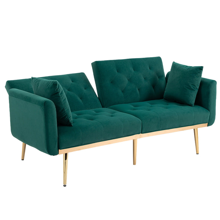 COOLMORE  Velvet  Sofa , Accent sofa .loveseat sofa with metal  feet