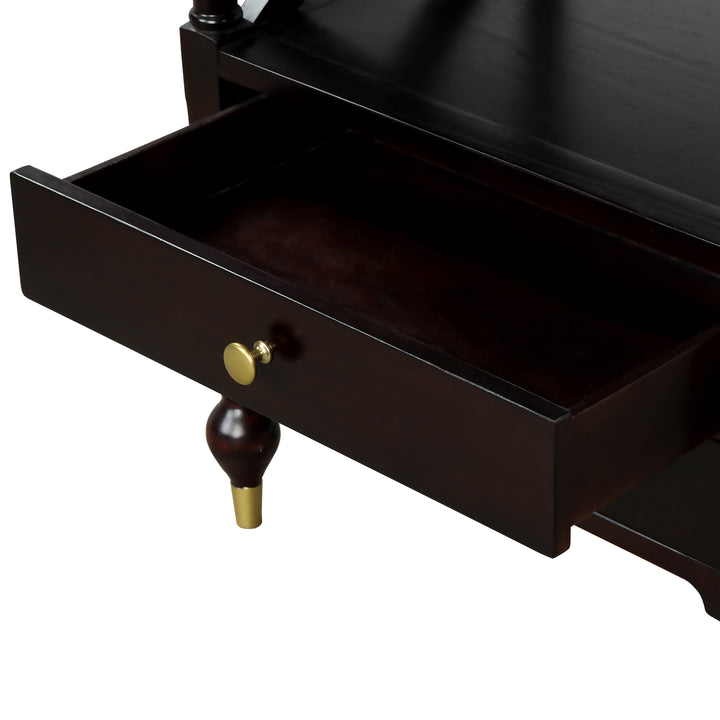 Modern Black Cherry 2 Drawer Nightstand(OLD SKU:WF195932AAJ)