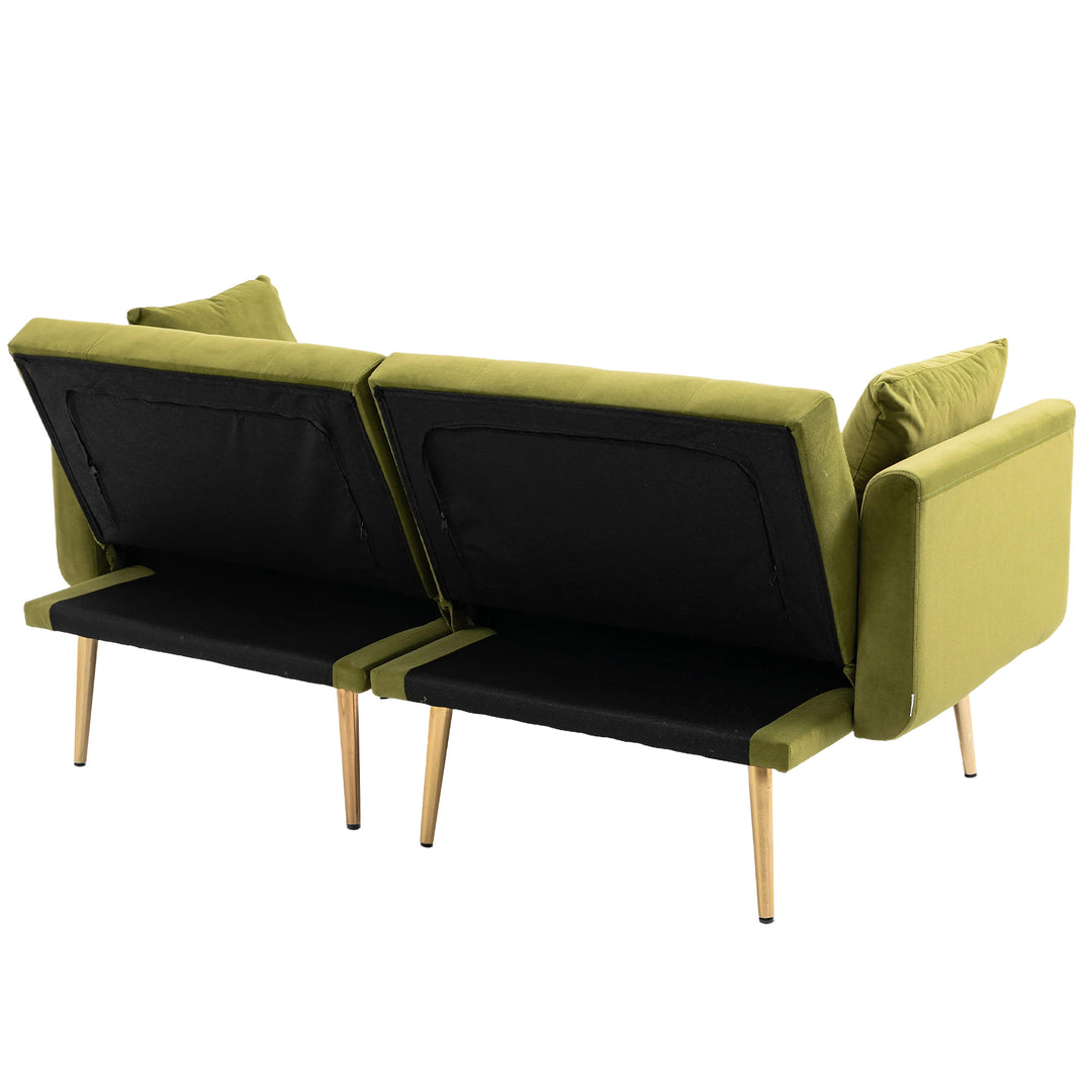 COOLMORE  Velvet  Sofa , Accent sofa .loveseat sofa with metal  feet