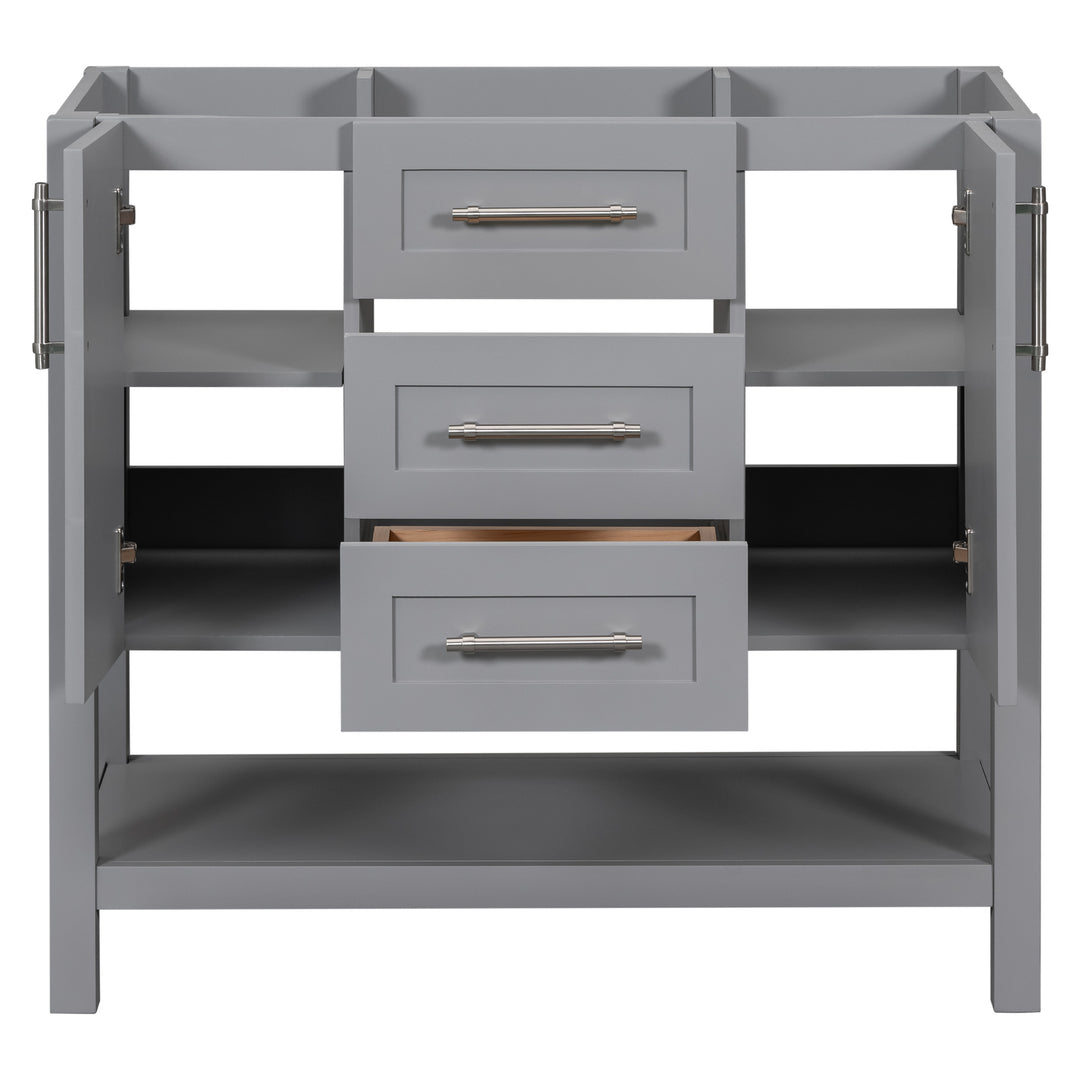 [Cabinet Only] 36-Inch Grey Bathroom Vanity