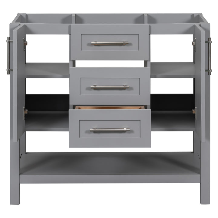 [Cabinet Only] 36-Inch Grey Bathroom Vanity