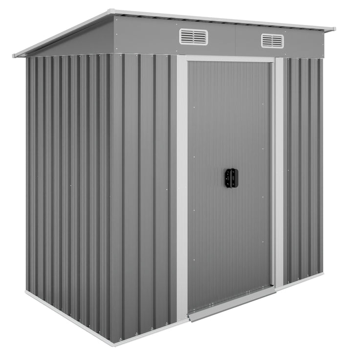 6'x4' Outdoor Metal Storage Shed for Garden Tools Lockable Door