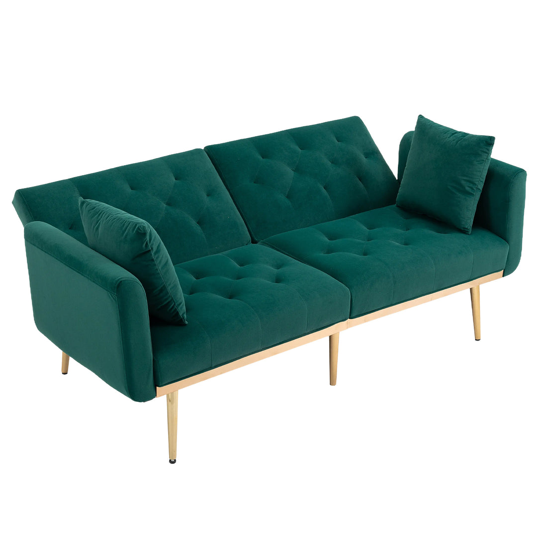 COOLMORE  Velvet  Sofa , Accent sofa .loveseat sofa with metal  feet