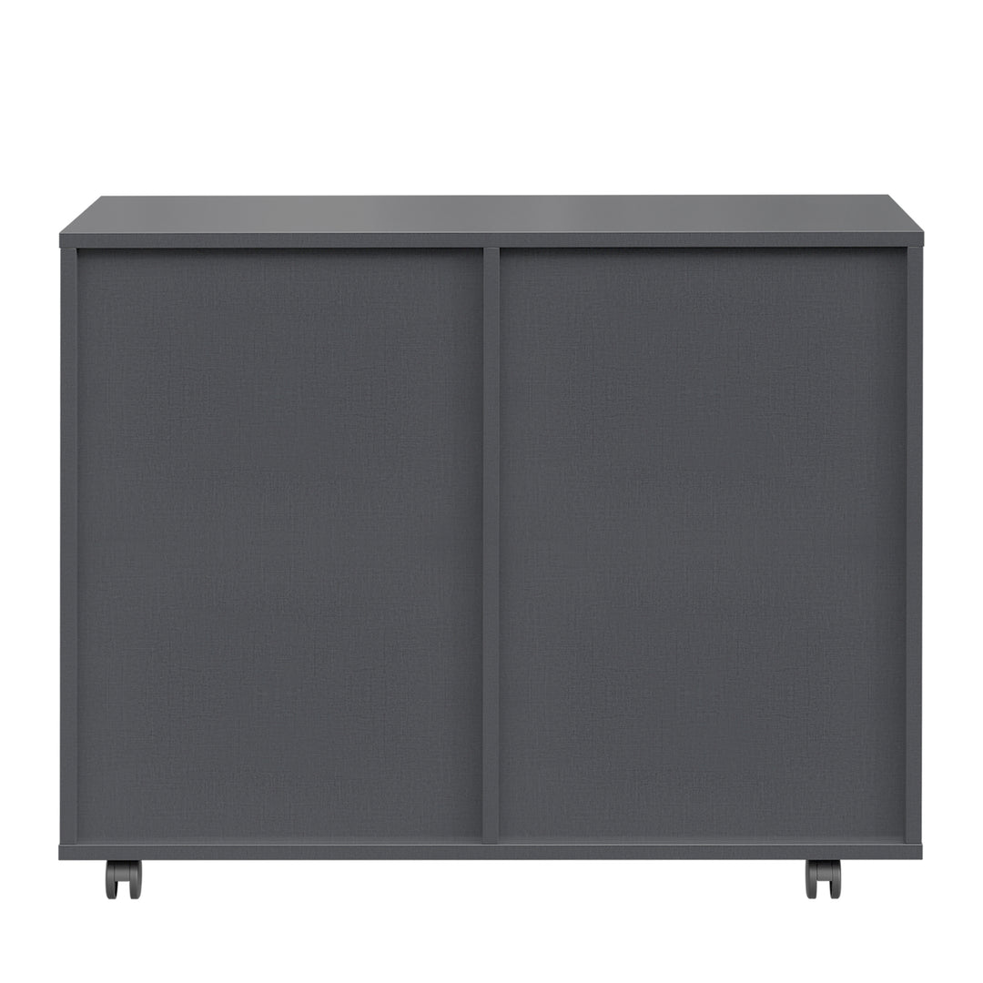 Drawer Wood File Cabinet with coded Lock, hanging File Folders A4 or Letter Size, Small Rolling File Cabinet Printer Stand office storage cabinet Office pulley movable file cabinet dark gray