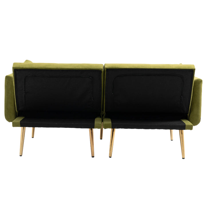 COOLMORE  Velvet  Sofa , Accent sofa .loveseat sofa with metal  feet