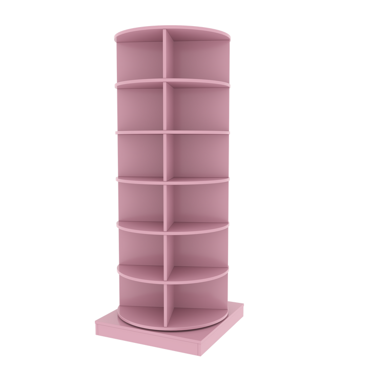 Pink 360 Rotating shoe cabinet 6 layers