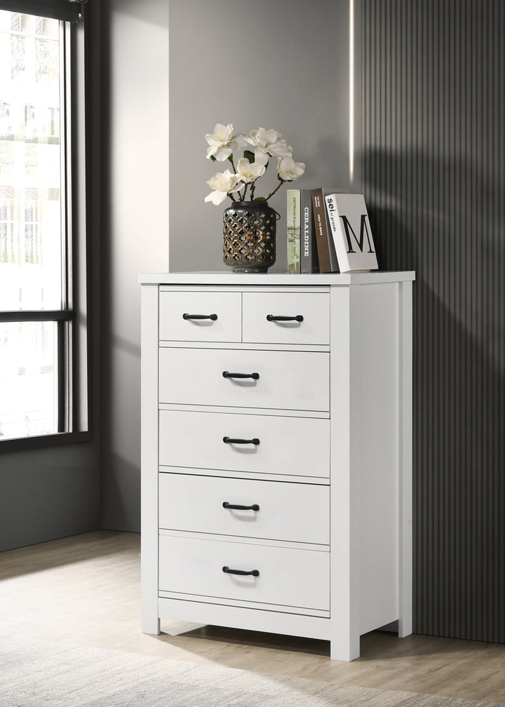 Cassini 31" White 5-Drawer Chest