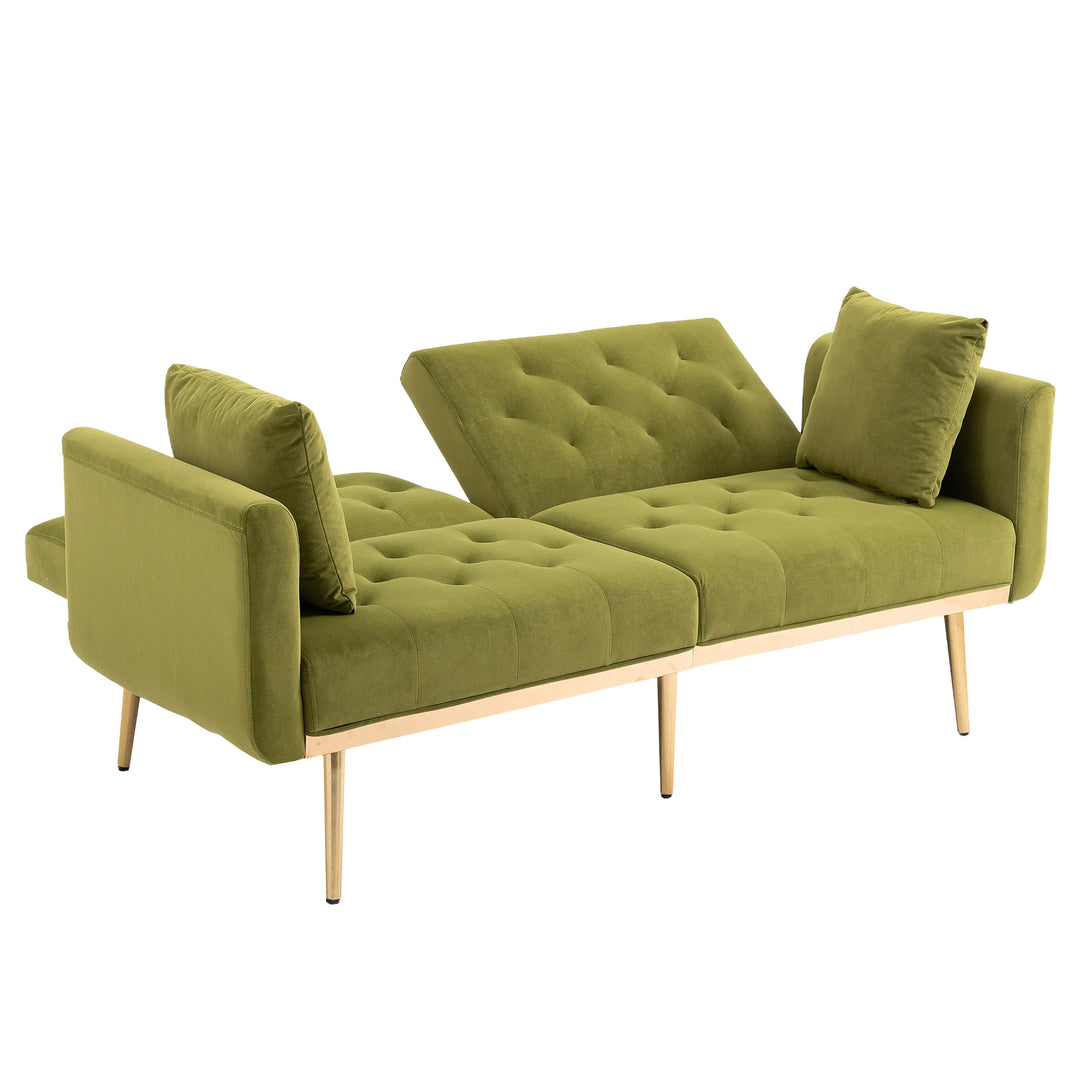 COOLMORE  Velvet  Sofa , Accent sofa .loveseat sofa with metal  feet