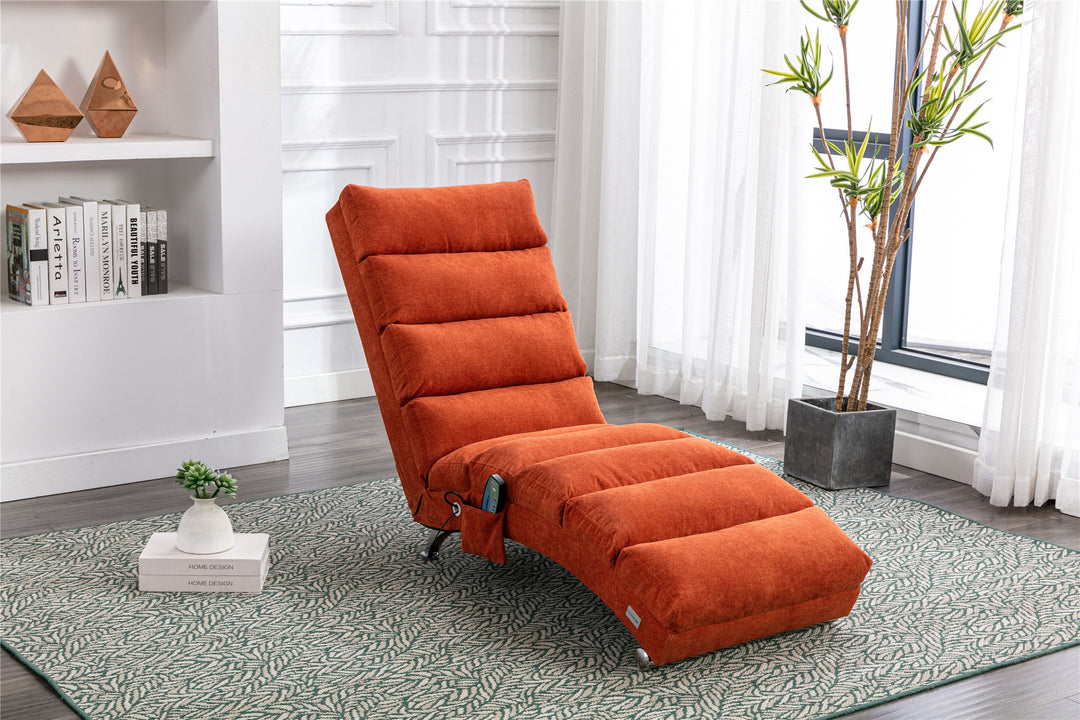 COOLMORE Linen Chaise Lounge Indoor Chair, Modern Long Lounger for Office or Living Room