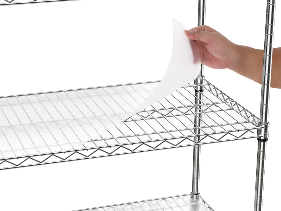 6 Tier Wire Shelving Unit, 6000 LBS NSF Height Adjustable Metal Garage Storage Shelves with Wheels, Heavy Duty Storage Wire Rack Metal Shelves - Chrome