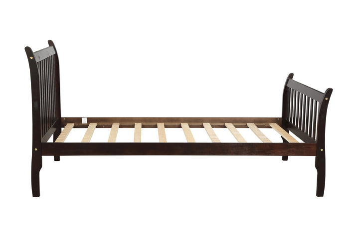 TOPMAX Wood Platform Bed Frame Mattress Foundation with Wood Slat Support, Twin (Espresso)