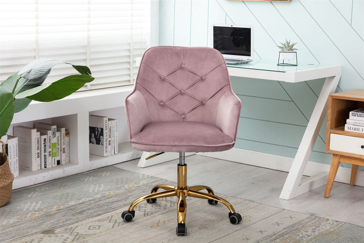 COOLMORE Velvet Swivel Shell Chair for Living Room ,Office chair , Modern Leisure Arm Chair  brush color