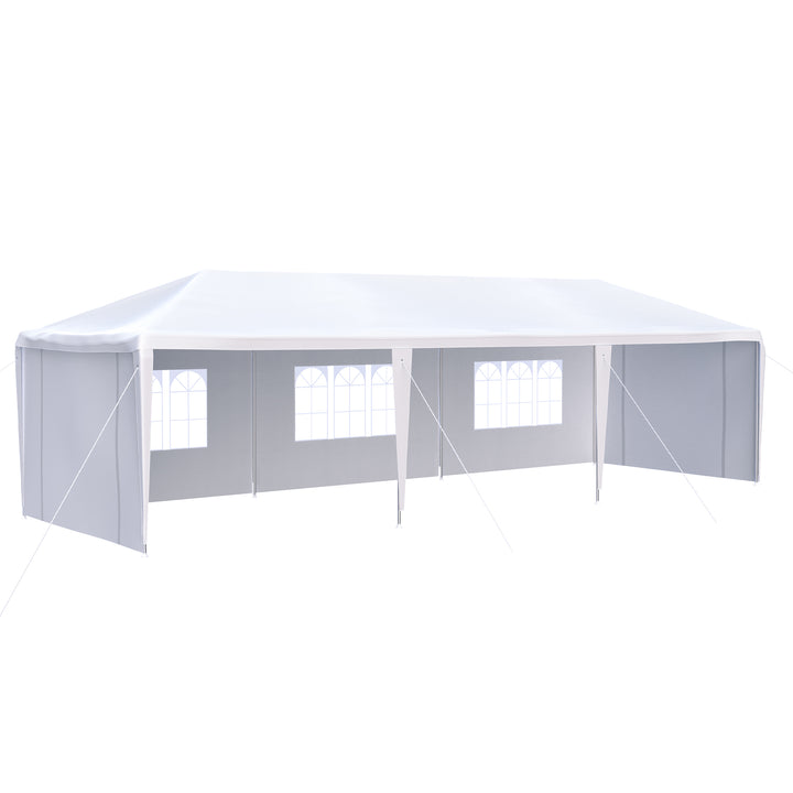 10x30' Wedding Party Canopy Tent Outdoor Gazebo with 5 Removable Sidewalls