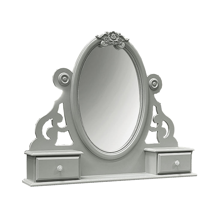 ACME Flora Jewelry Mirror, Gray Finish BD02206