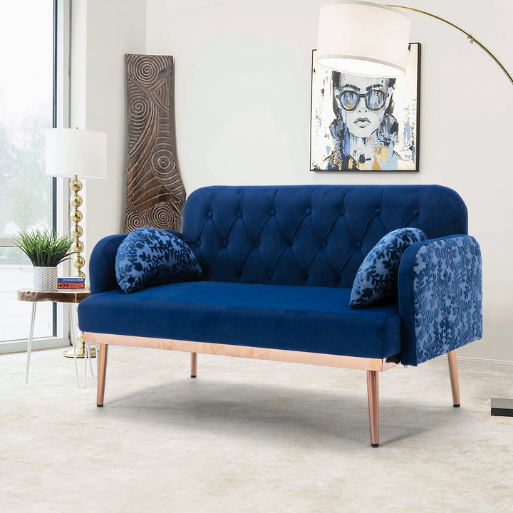 COOLMORE  Velvet  Sofa , Accent sofa .loveseat sofa with metal feet