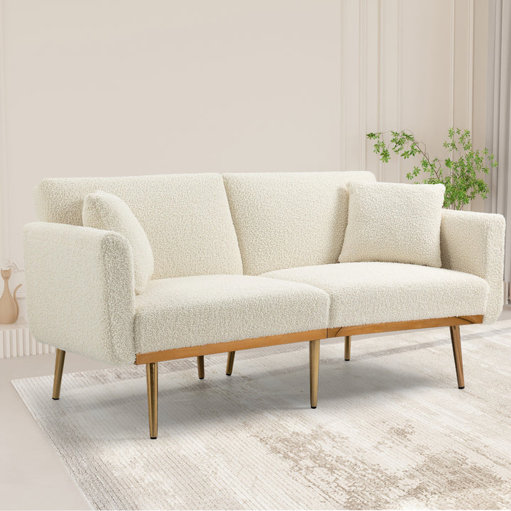 COOLMORE  Velvet  Sofa , Accent sofa .loveseat sofa with metal  feet