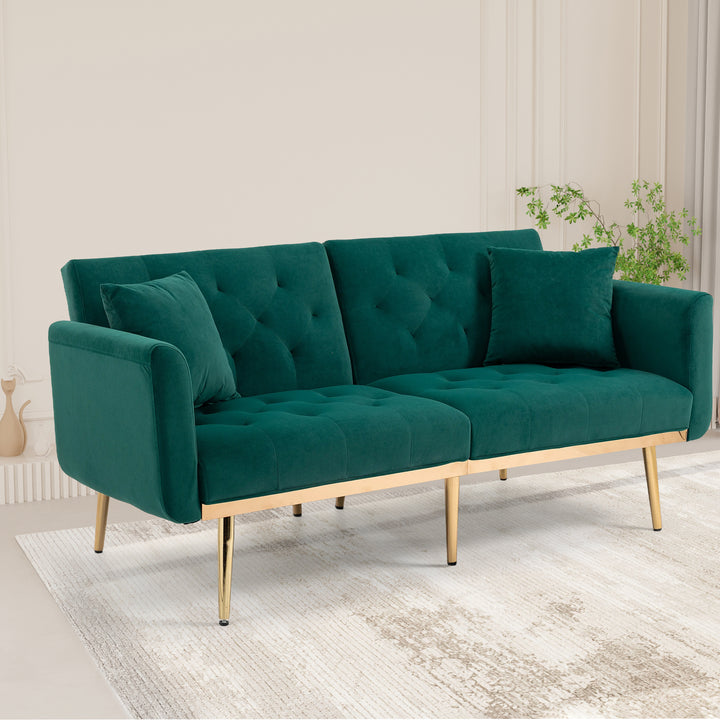 COOLMORE  Velvet  Sofa , Accent sofa .loveseat sofa with metal  feet