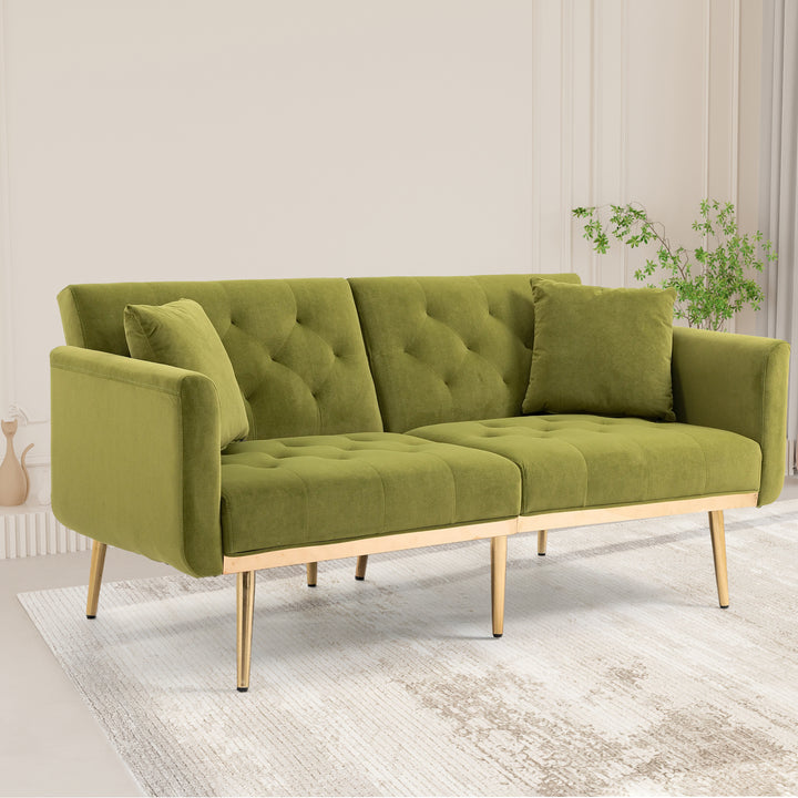 COOLMORE  Velvet  Sofa , Accent sofa .loveseat sofa with metal  feet