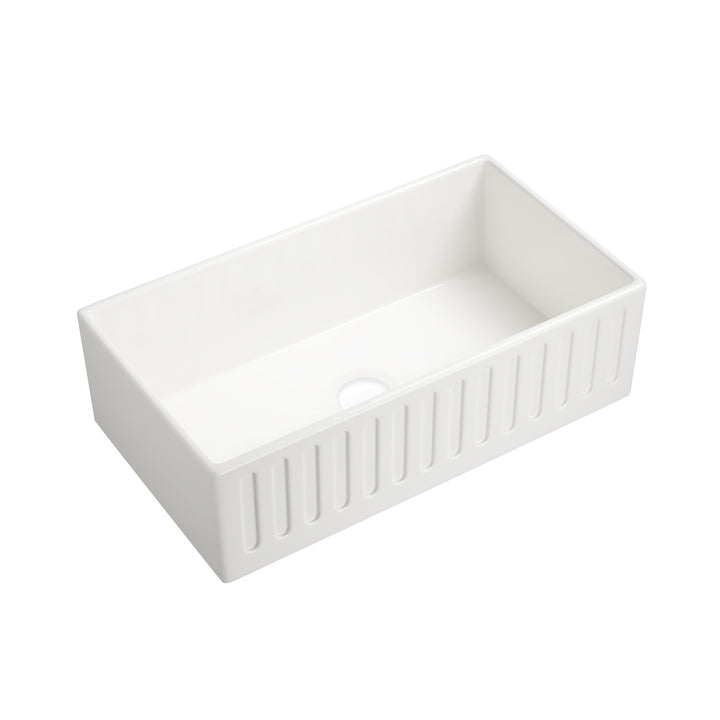 Inch  White Farmhouse Sink Deep Apron Sink Undermount Farmhouse Kitchen Sink Single Farm Sink