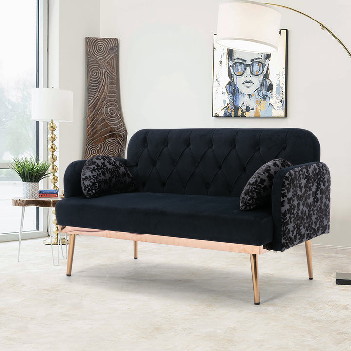 COOLMORE  Velvet  Sofa , Accent sofa .loveseat sofa with metal feet